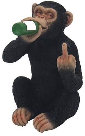 Lesser & Pavey Cheeky Monkey Drinking Home Decor Figurines & Ornaments For Home & Office | Decorative Accessories Statues For Indoor & Outdoor | Lovely Gifts for Women & Men