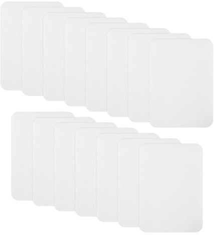 SYEYCW 15 Piezas Parches Ropa Termoadhesivos, 7.5cm x 10.5cm Blanco Parche Termoadhesivos de Reparación, 100% Algodón Decoración Reparación Parches Kit, para Ropa, Pantalones, Bolsos