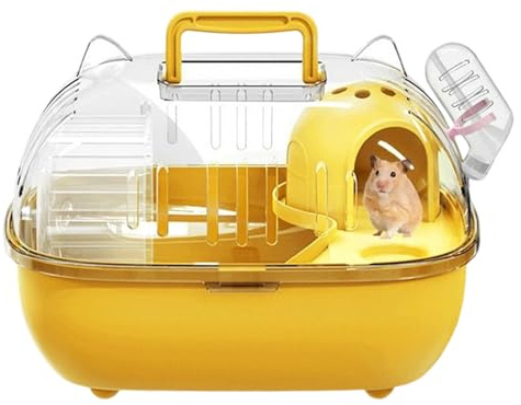 Small Animal Transport Boxes - Transparent Cover Run Cage | Small Animal Cage for Rodents and Lizards on Excursions, Short Trips, Car, Picnic and Farm