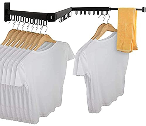 YYBOES Clothes Airer,Drying Rack,Wall Mount Clothes Drying Rack Retractable Indoor and Outdoor Use Mounted Collapsible Laundry for Room/Bathroom Tower/3Bars