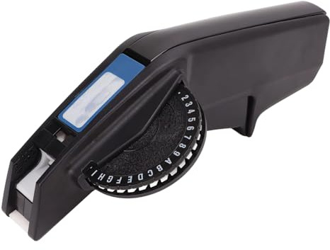 Manuell prägling etikettmaskin för Dymo 1610, bärbar 3D-präglad etikettskrivare, tydliga upphöjda etiketter, ergonomiskt handtag, inga batterier krävs, svart plastkropp, M1610-modell