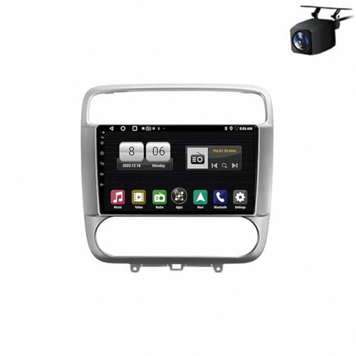Trådlös Apple Carplay Android Auto-Skärm för HONDA STREAM 1 2000-2006 Backkamera, Spegellänk, Bluetooth, Röststyrning, Gps-Navigering, Aux, Röstassistent, 8 Kärna 4G+64G