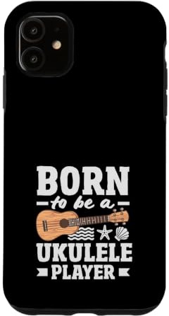 Born to Be A Ukulele Player Instrument à Cordes Vintage Coque pour iPhone 11