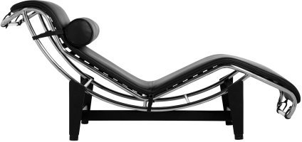 MOD Interiors Le Corbusier Style LC4 Chaiselongue, Leder, Schwarz