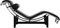 MOD Interiors Le Corbusier Style LC4 Chaiselongue, Leder, Schwarz