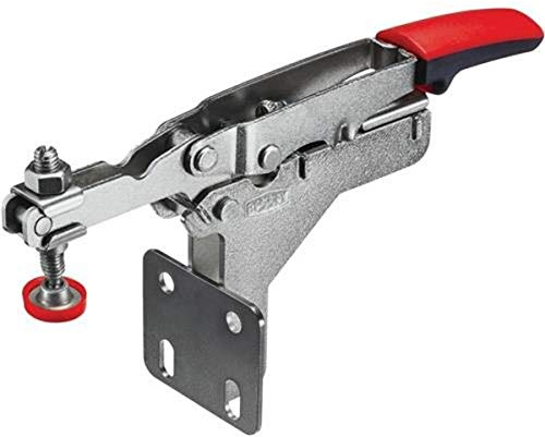 BESSEY STC-HA20 Horizontal Auto-Adjust Toggle Face Mount Nickel Plated Clamp Vertical Flange, Silver
