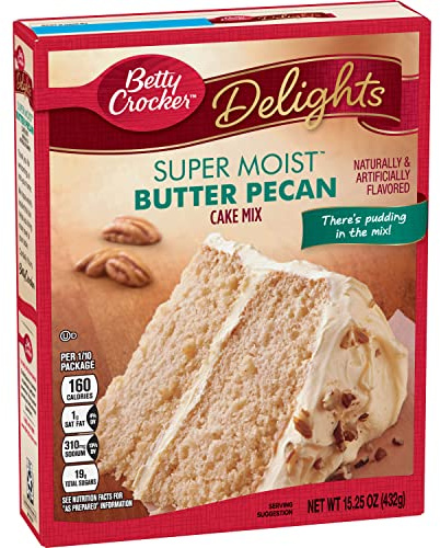 Betty Crocker Super Moist Butter Pecan Cake Mix, 375g
