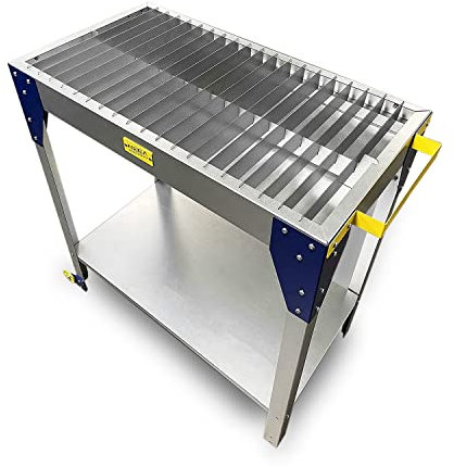 MegaMaxx Plasma Welder Cutting Table and Workbench with Steel Wheels for Industrial Workshop, Home Workshop, Shed, Garage Welding-Removeable Bar, Portable (830x900x450 mm)