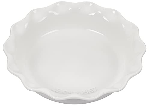 Le Creuset Stoneware 9 Heritage Pie Dish, White