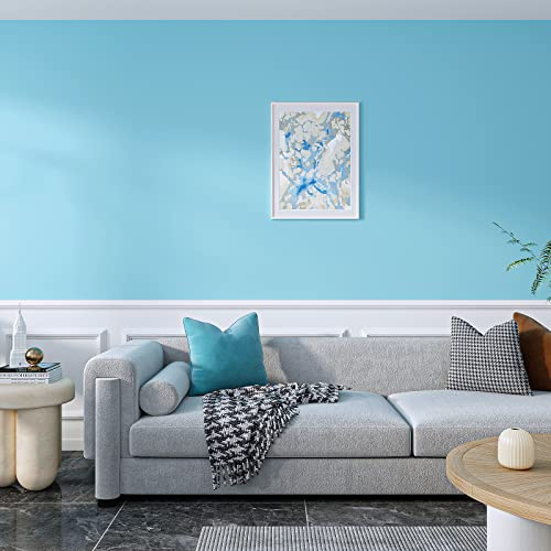 VaryPaper Peel and Stick Light Blue Wallpaper 40cmx200cm Removable Blue Contact Paper for Kitchen Countertops Sticky Back Plastic Vinyl Wrap for Furniture Worktop Vinyl Covering Living Room Bedroom