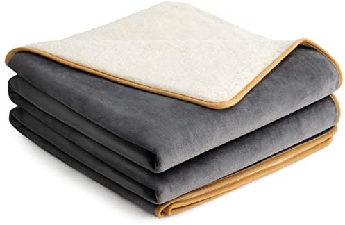 Lesure wasserdichte Hundedecke Grosse Hunde - 229x218cm waschbar Hundedecke Outdoor, XXL Fleece Sofaschutz Decke groß, Katzendecke flauschig für Couch, Grau