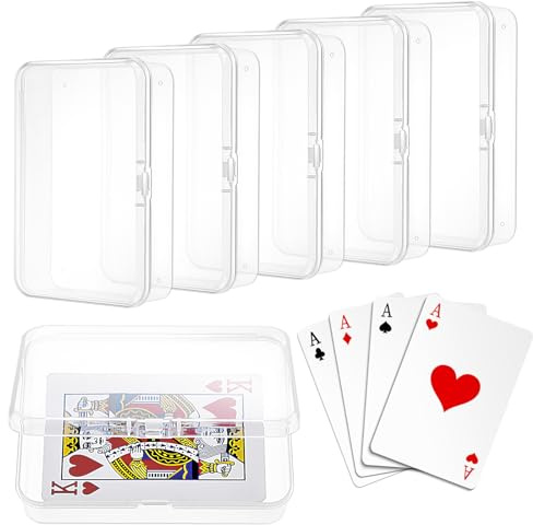 Aster Custodie per Carte da Gioco, 5 Pezzi, in Plastica Trasparente, Custodie per Carte da Collezionabili per MTG TCG
