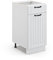 Vicco Midischrank Fame-Line, Weiß Landhaus/Weiß, 40 x 81.6 cm ohne Arbeitsplatte