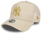 New Era New York Yankees MLB Gorra de Camionero para Mujer Snapback Malla Logo metálico NY Ajustable Beige