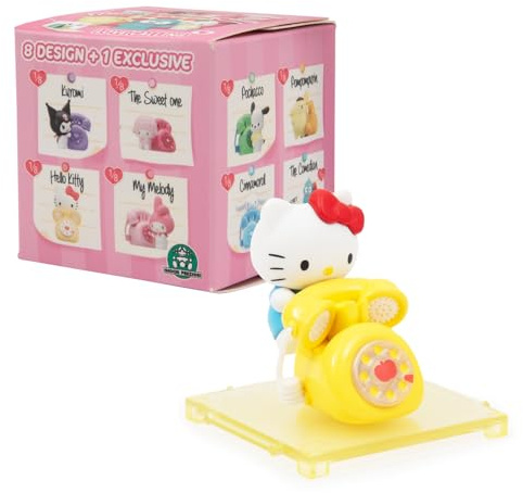 Hello Kitty, 1 Figura de 4,5 cm y Accesorios en Caja Transparente, Serie Love Calling, Modelo Aleatorio, para niños a Partir de 3 años, HKT28
