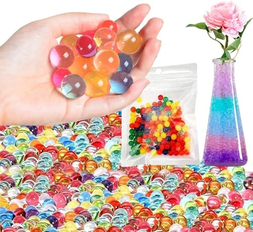 HSYTEK 30.000 perlas de agua para decoración de jarrones, perlas de agua para perlas de agua flotantes y velas, pieza central de boda, arreglos florales y plantas
