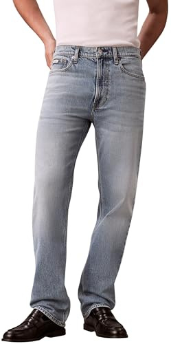 Calvin Klein STNDRD STRGHT Shiloh Jeans LV04RE703G - Jeans para Hombre, Color Azul (Shiloh), 38W/30L, Azul (Shiloh), 38W / 30L