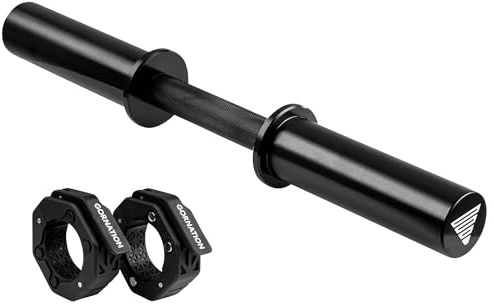 GORNATION Mancuerna Ajustable hasta 100 kg con 2 Abrazaderas Magnéticos, Mancuernas para Entrenamiento en Casa y Entrenamiento de Fuerza, Barra de Pesas para Home Gym (Mancuerna, Unidad)