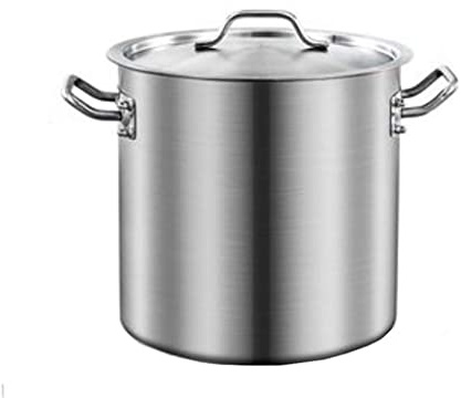 Olla grande de acero inoxidable de 6 L de alta capacidad, olla de inducción y cocción a fuego lento, compatible con gas, duradera, esencial para cocinar en casa