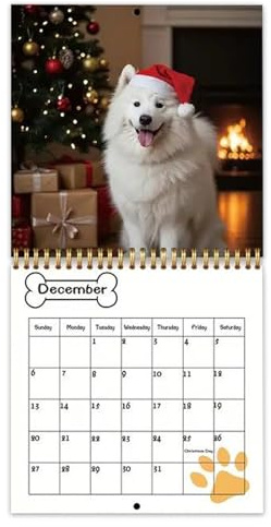 CGACCSD Calendrier de table mensuel 2026 pour chien - Grande grille - Organiseur de lieu de travail - Planification des vacances - Suivi des objectifs - Activité familiale