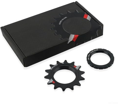 Oniissy Rueda de inercia de bicicleta de una sola velocidad con bloqueo para anillo para engranaje fijo, casete de aleación de aluminio 7075 compatible con bicicletas de carretera y pista de una sola