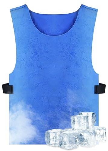 Loxiia Cooling Vests for Adults, Evaporative Ice Vest for Men in Hot Weather, Water Activated Cooling Jacket, No Ice Pack Needed, Lightweight Construction Vest for Work (Basic Lightweight)