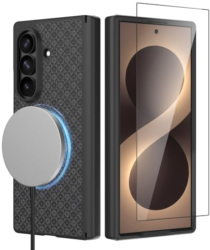BENKS Skal för Samsung Galaxy Z Fold 8 Ultra, Kompatibel med Magsafe | Fallskydd av Militärklass, Stötsäkert Skal i Kevlar-Aramidfiber och TPU, Gångjärnsskydd,Starka Magneter och Säkert Grepp