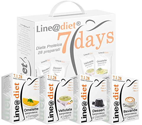 Sac complet Line@diet 7 jours, option: MIX B. 28 sachets de protéines, pendant une semaine, sans sucres ni glucides.