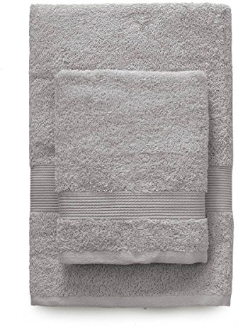 Zucchi - Juego de toallas confeccionadas en tela de rizo de algodón - Juego compuesto por 1 toalla mediana + 1 toalla de tocador - Línea Solo Tuo – Color verde agua 3344