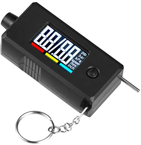 CZC AUTO Digital Tire Pressure Gauge Reader Checker 2 in 1 Accurate Digital PSI Tire Gauge with Tread Depth Gauge Backlit LCD for Car Truck Bicycle Motorcycle, Non-Slip Grip, 0-100 PSI