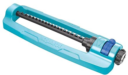 Aqua Joe SJI-OMS18 Indestructible Metal Base Oscillating Sprinkler with Adjustable Spray, 4000 sq ft Max Coverage