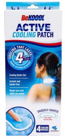 BeKOOOL Active Cooling Patch 4 Count for Cooling Relief During mild to moderately strenuous Activities