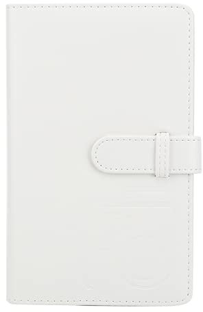 Mini album fotografico, 3 pollici, 96 tasche, per Mini Fotocard, portafoto, piccolo album fotografico, porta carte fotografiche, per fidanzata e amici (bianco)