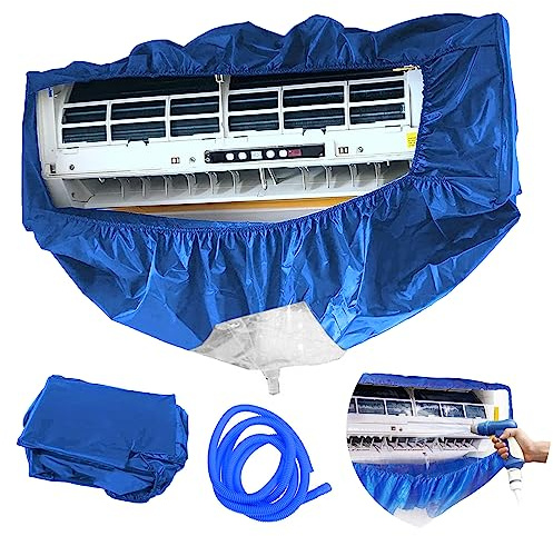 SZITW - Bolsa de limpieza de aire acondicionado, kit de lavado de polvo de CA montado en la pared, impermeable, a prueba de polvo, tamaño grande con tubo de agua 3M, ideal para el hogar, oficina