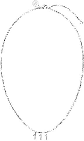 Purelei® Angel Numbers Kette Damen (Silber) – Halskette Damen aus langlebigem Edelstahl – Wasserfeste Kette – 40-45 cm Länge verstellbar – Halskette für deinen individuellen Look