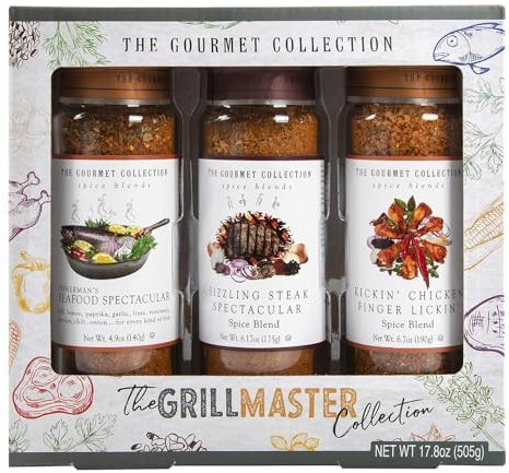 Die Gourmet-Kollektion – Grill Master, Gewürzset mit gemischten Kräutern und Gewürzen | Hähnchengewürz | BBQ-Rubs und Gewürze | Fischgewürz | Lammgewürz | Burgergewürz | Steakgewürz | BBQ-Gewürz