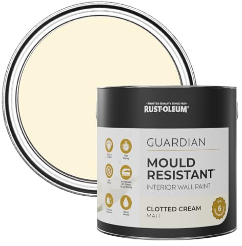 Rust-Oleum Beige Guardian Mould Resistant Wall Paint - Clotted Cream 2.5L