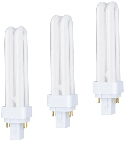 FanciBuy G24q-2 Energy Saving Light Bulbs 18W, 3 Pack G24q-2 4 Pin Bulbs, 4 Pin Bathroom Light Bulbs, 1250LM, Natural White 4000K