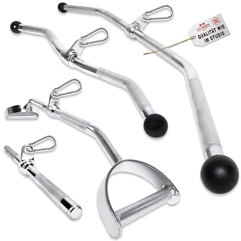 C.P. Sports Latzugstange 125cm extra breit für noch breiteren LAT, Verschiedene Griffvariationen durch gerändelte Grifffläche inkl. Drehgelenk Chrom für Kraftsport