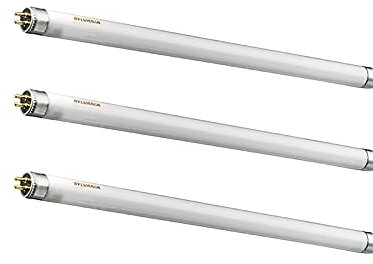 SYLVANIA T8 Schwarzlicht-Röhren-Lampe, G13 Sockel, 18 Watt, BL368 Blacklight, 10000h Lebensdauer, Lineare Form, 26mm Durchmesser, 600mm Länge, Schwarzer Kolben, dimmbar, 3er Pack