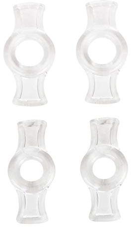 Healifty 4pcs Penisringe Silikon Elastisch Sexspielzeug 20mm 15mm Männer Männlich Penispumpe Ring Erwachsene Spielzeug