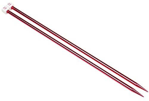 Coopay 35 cm Aiguilles à Tricoter, Aiguille a Tricoter 6,5mm en Métal Légère pour Débutant & Pro, 1 Paire Longue Aiguille Tricot en Aluminium pour Pull, Écharpe, Couverture et Grand Projet - 6,5mm