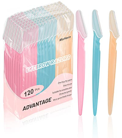 MoHern Dermaplane Razor, Face Razors for Women and Men, Multipurpose Eyebrow Razor, Dermaplaning Tool for Face by MoHern, Multi-Color (120 Pcs)