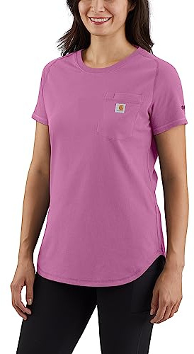 Carhartt Damen-T-Shirt Force Relaxed Fit Midweight Force Relaxed Fit Midweight T-Shirt, thistle, M