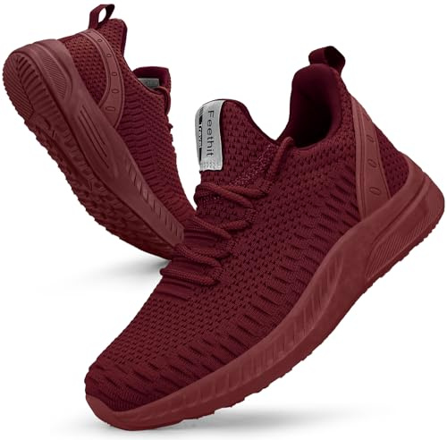 Feethit Donna Scarpe da Corsa Scarpe da Ginnastica Scarpe Sportive Scarpe da Ginnastica Scarpe da Passeggio Leggere e Traspiranti Fitness all'aperto Scarpe Sportive da Jogging 40 Borgogna