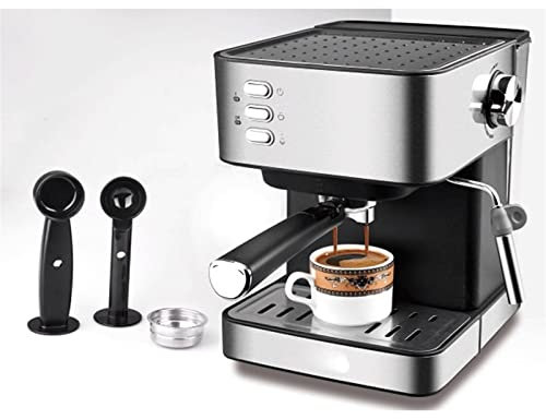TEmkin Cafetera Cafetera Cafetera Espresso con Varilla de espumador de Leche para Espresso, Capuchino, café con Leche y Moca (Color: Gris Claro, tamaño: AU) (Gris Claro UK)