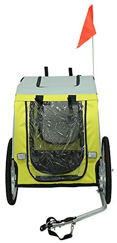 Belfoyer Fahrradanhänger, Fahrrad Anhänger für Hunde, Hundefahrradanhänger mit Reflektoren & Lleine, Hundebuggy, Fahrradanhänger Hunde Gefedert, Hundeanhänger für Fahrrad (Gelbgrau)