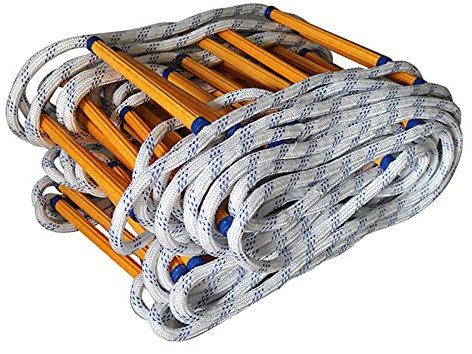 ZXXDSMYF Échelle de sécurité, échelles de Secours, échelle de Corde, échelle de Corde de sécurité, échelle de Secours en Cas d'incendie, échelle de Secours en Cas d'incendie/jaune/25 m/82,02 pi