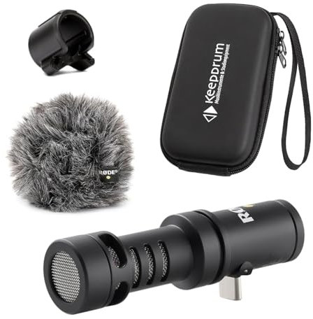 Rode Videomic Me-C+ - Micrófono USB-C para smartphones iOS y Android con funda blanda keepdrum