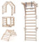 Armazón de Escalada Interior para Niños, Escalera de Pared para la Habitación de los Niños con 2 Anillos para Colgar, Pared de Escalada, Capacidad de Carga de 60 kg